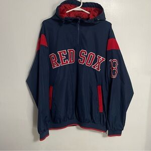 Vintage 1990s Boston Red Sox Pullover Windbreaker Jacket Size Large